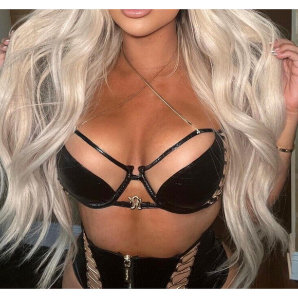 Honey Birdette CHHAYA🐍🖤 Gold and Black Snake Bra 32DD - Picture 1 of 3